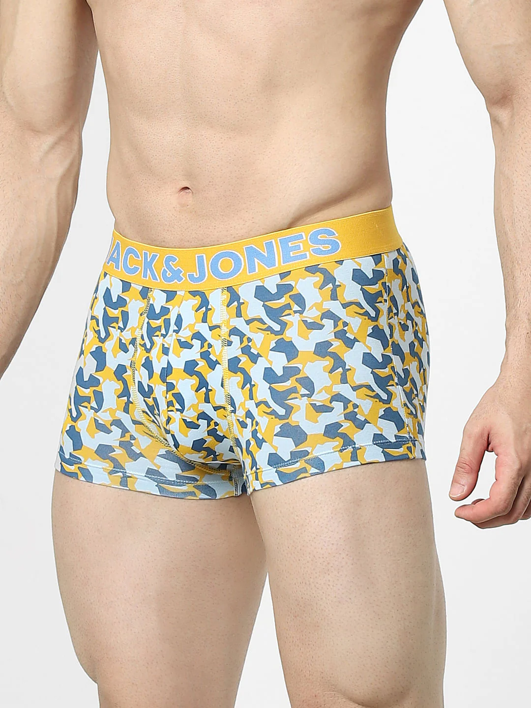 Blue Abstract Print Trunks - Image 2