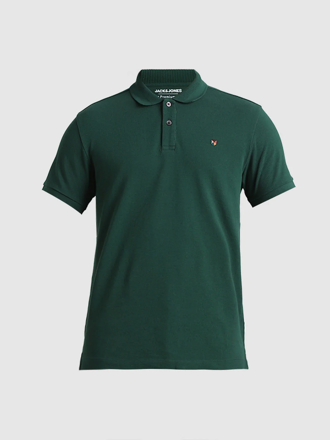 Dark Green Knitted Polo T-shirt - Image 7
