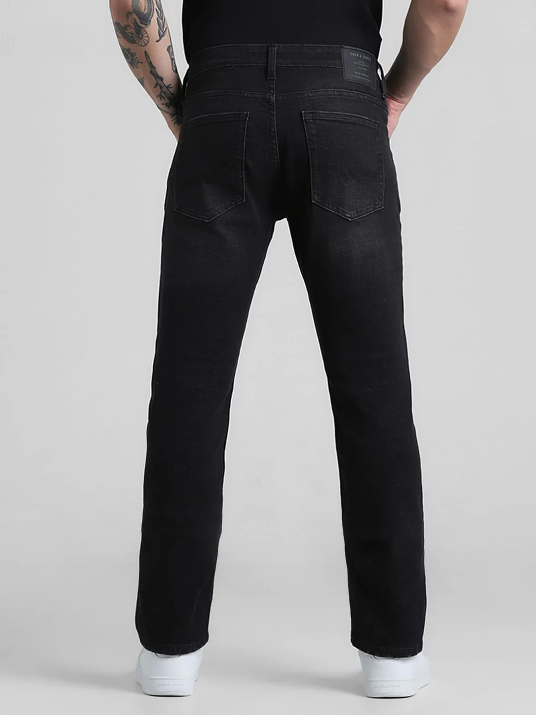 Black Mid Rise Clark Regular Fit Jeans - Image 3