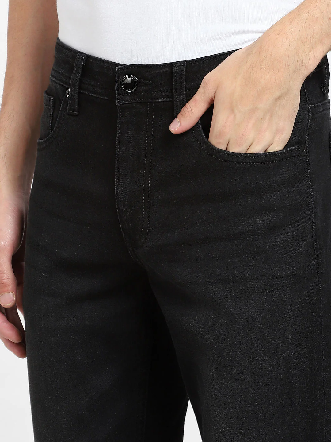 Black Low Rise Glenn Slim Fit Jeans - Image 5
