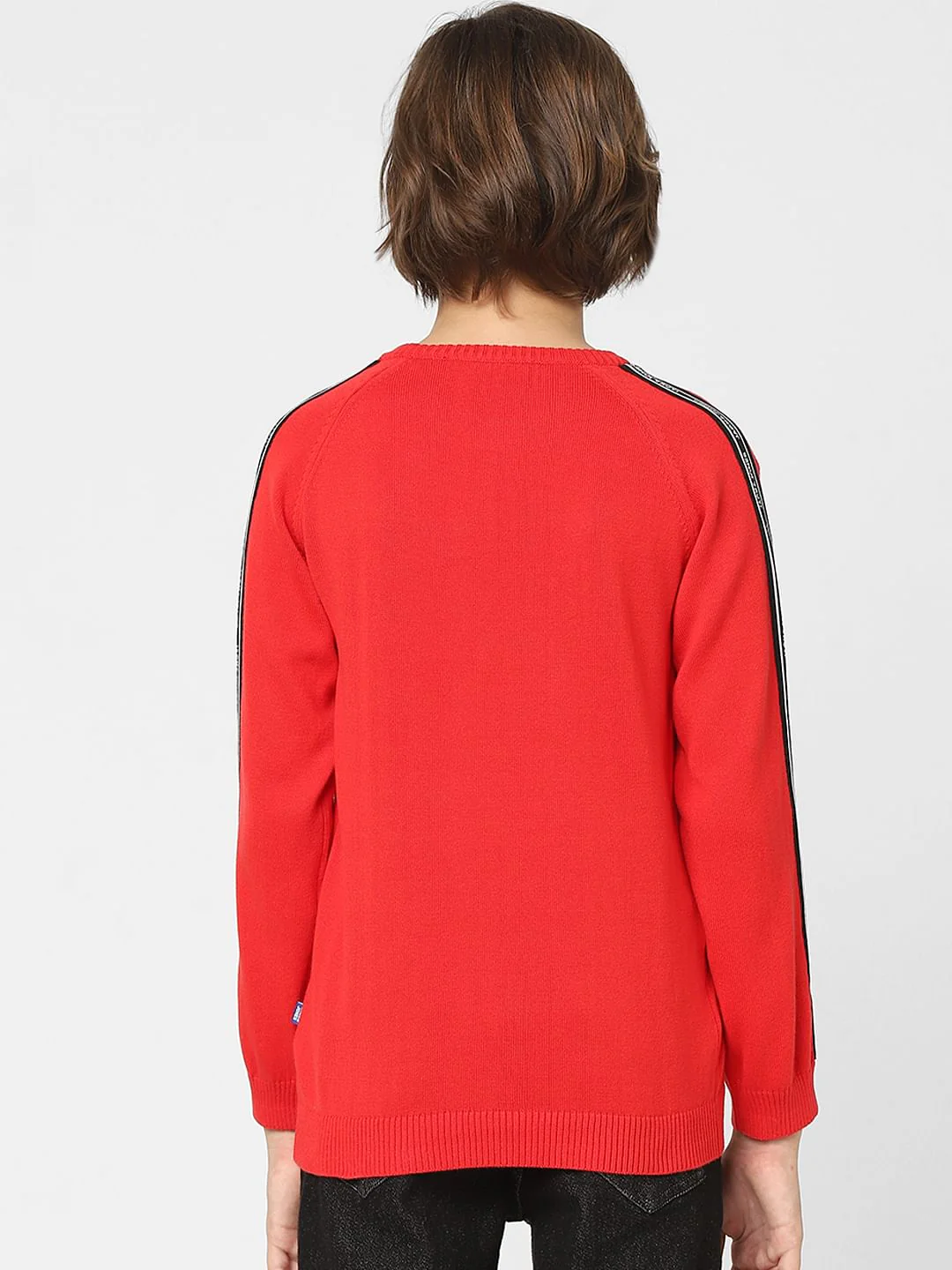 Boys Red Tape Detail Pullover - Image 4