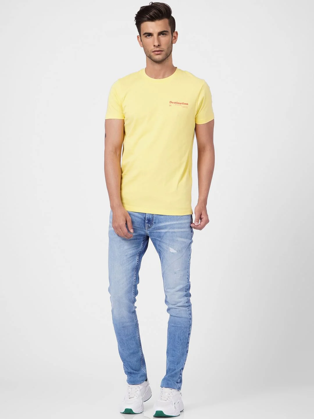 Yellow Crew Neck T-shirt - Image 6