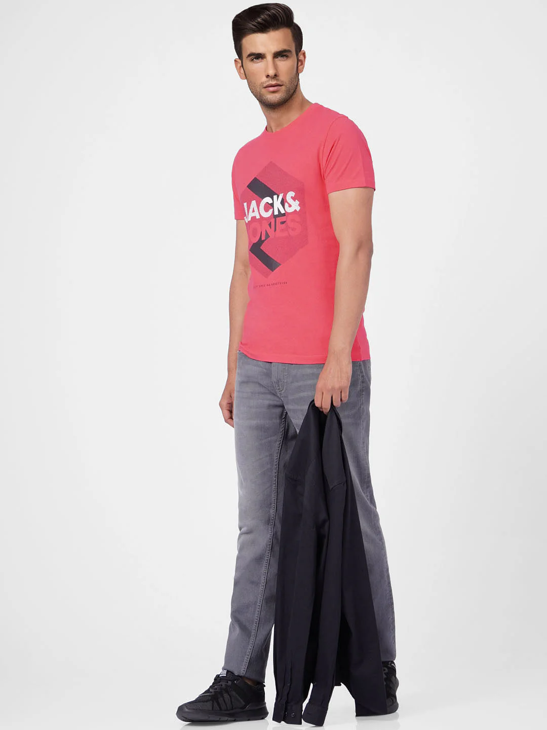 Pink Graphic Print Crew Neck T-shirt