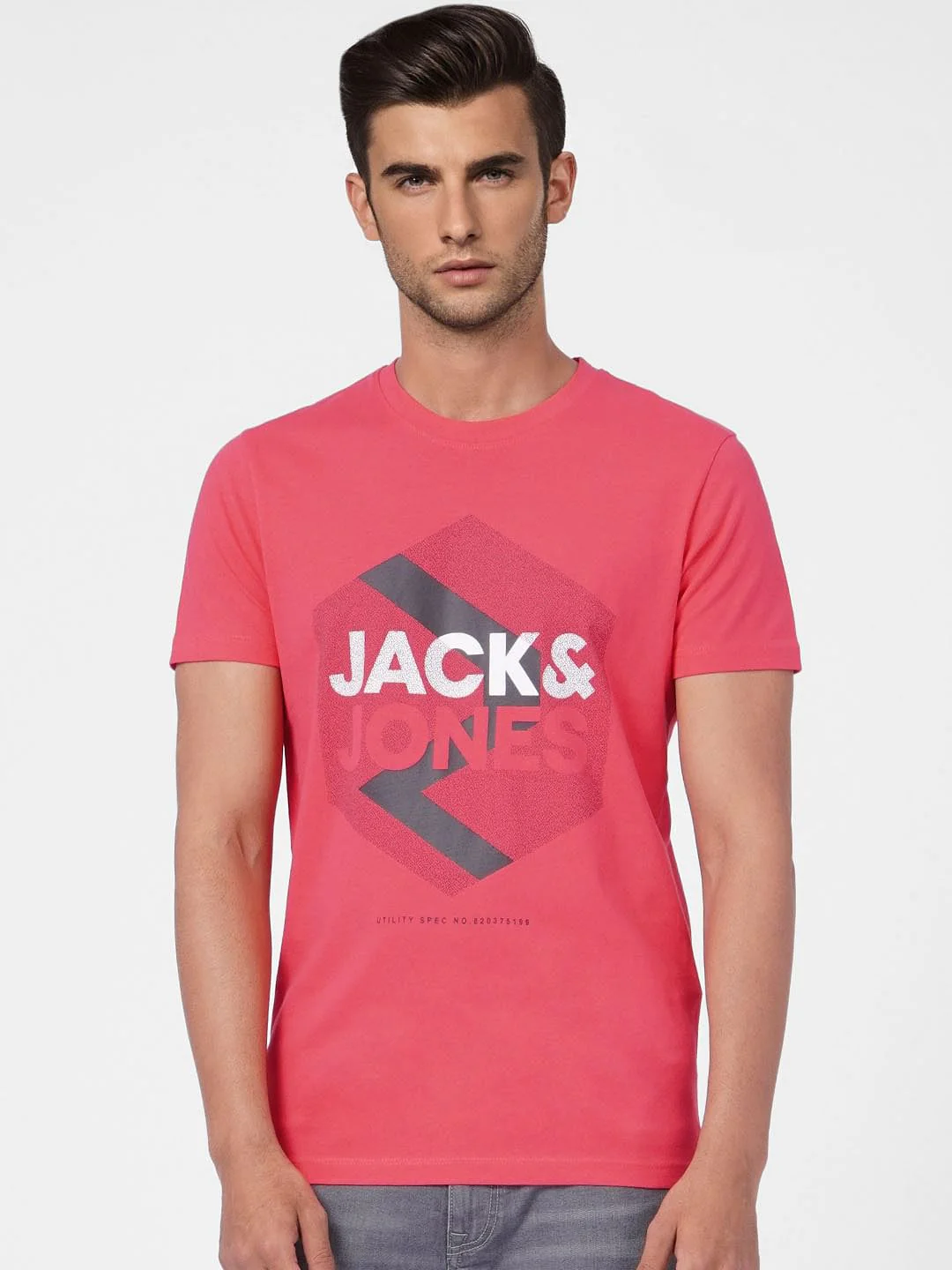 Pink Graphic Print Crew Neck T-shirt - Image 2