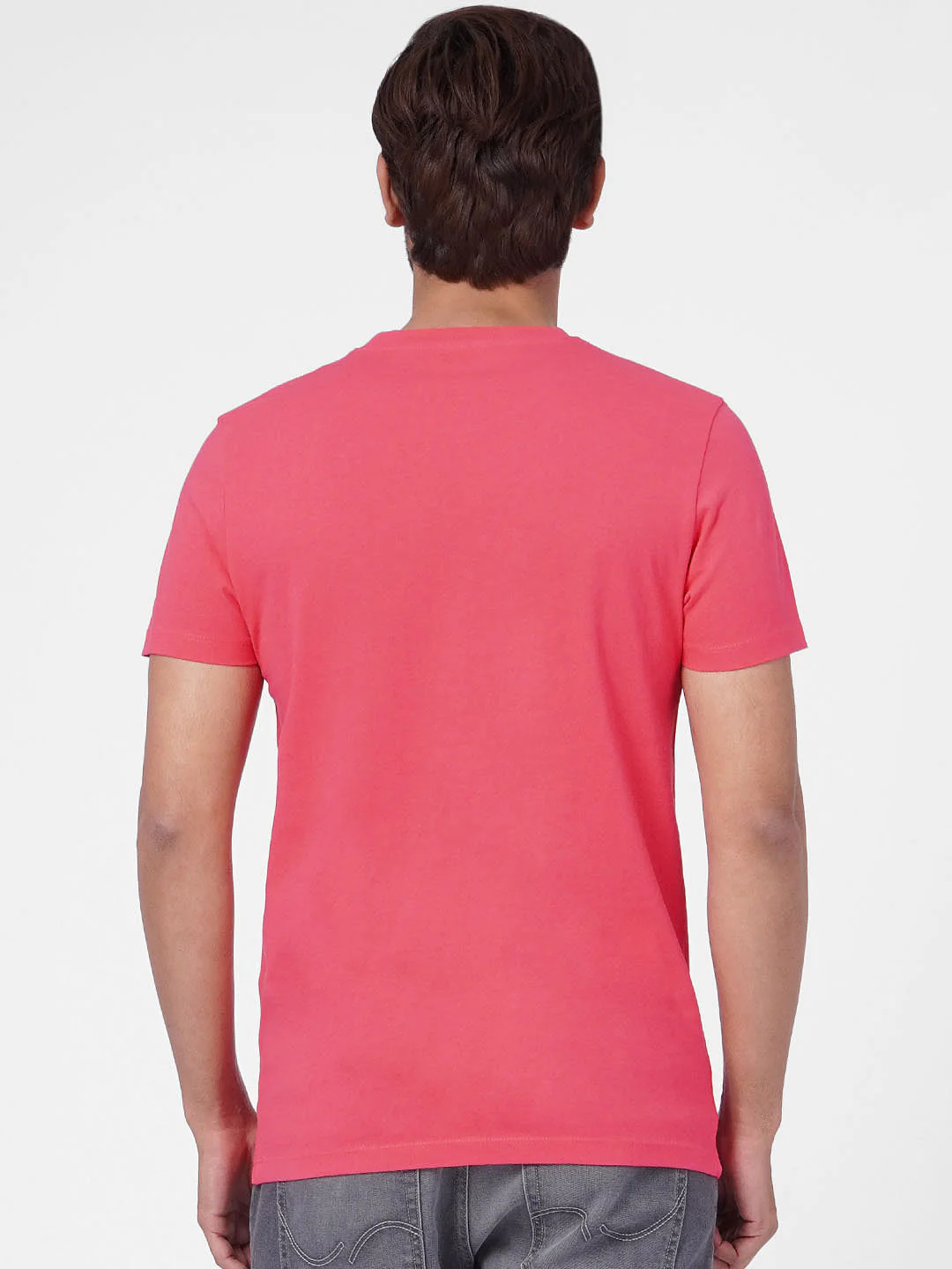 Pink Graphic Print Crew Neck T-shirt - Image 4