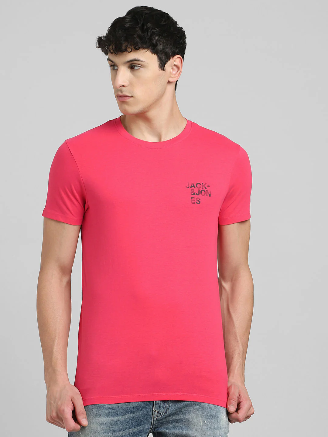 Pink Crew Neck T-shirt - Image 2