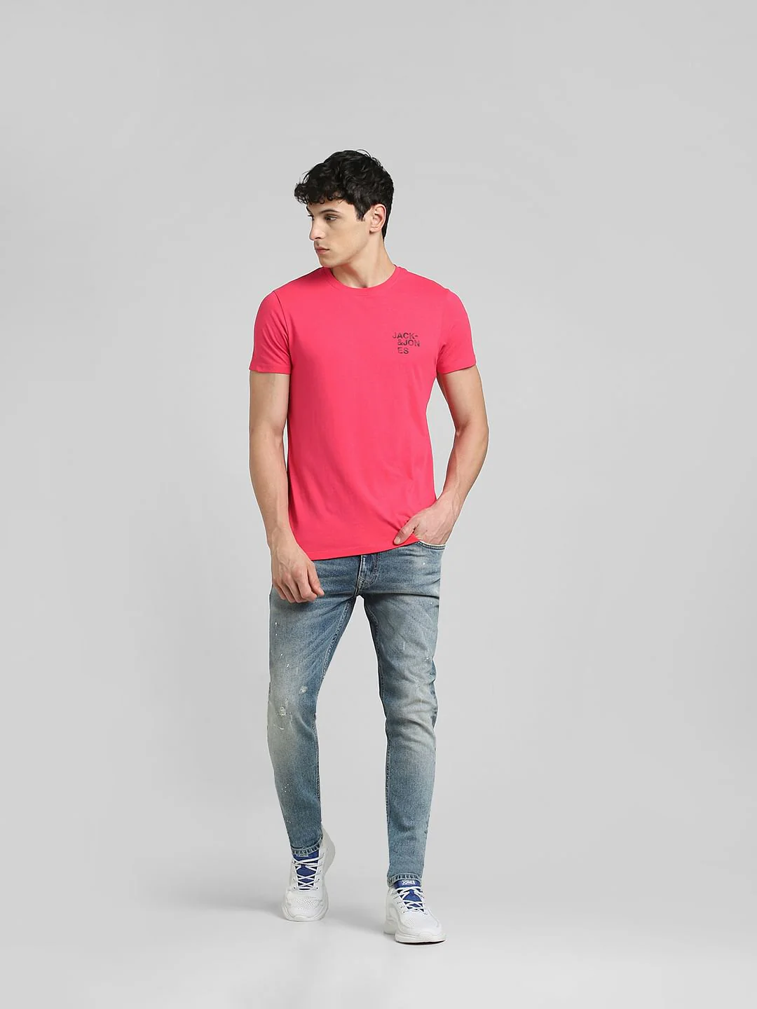 Pink Crew Neck T-shirt - Image 6