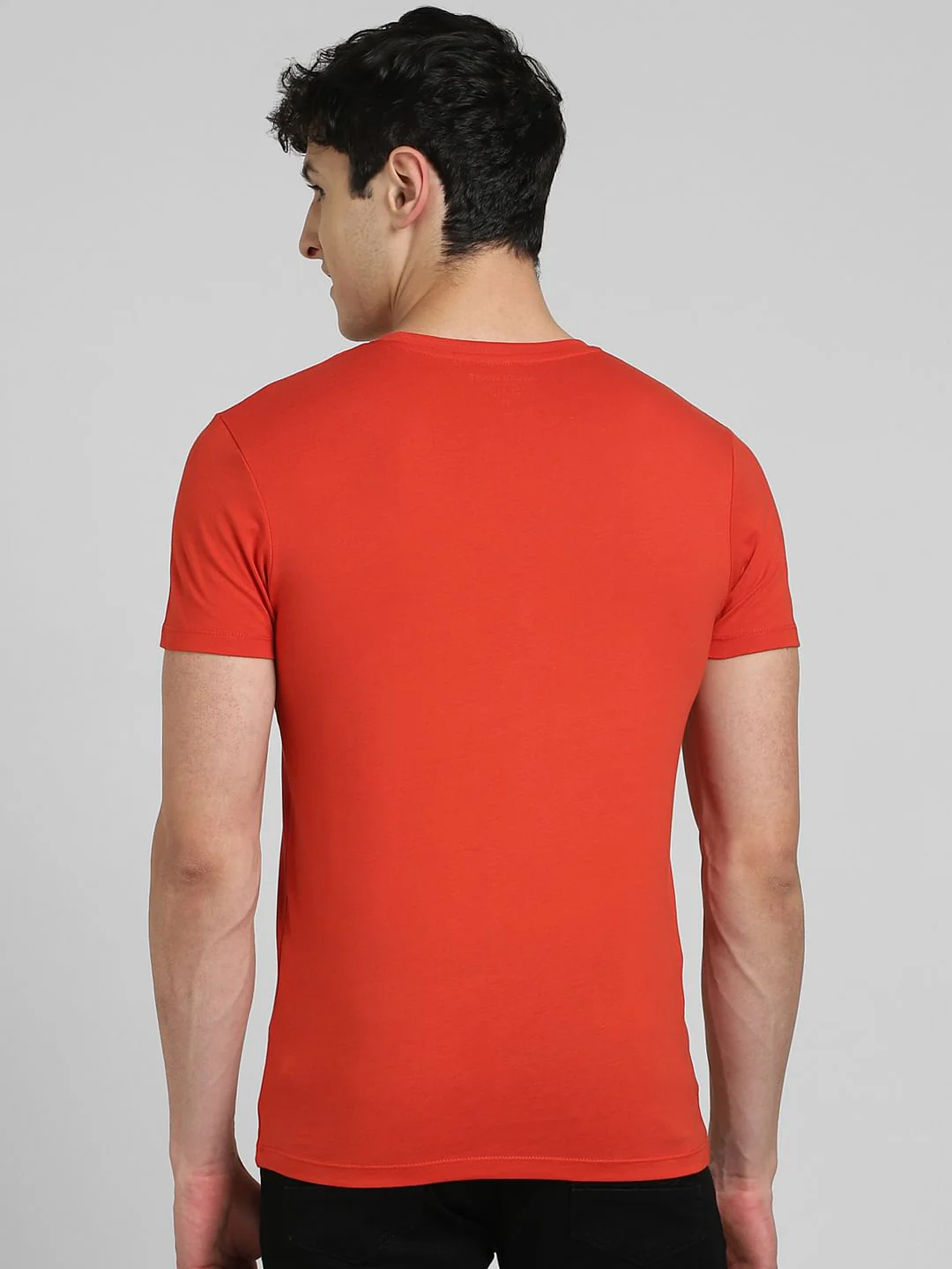Red Crew Neck T-shirt - Image 4