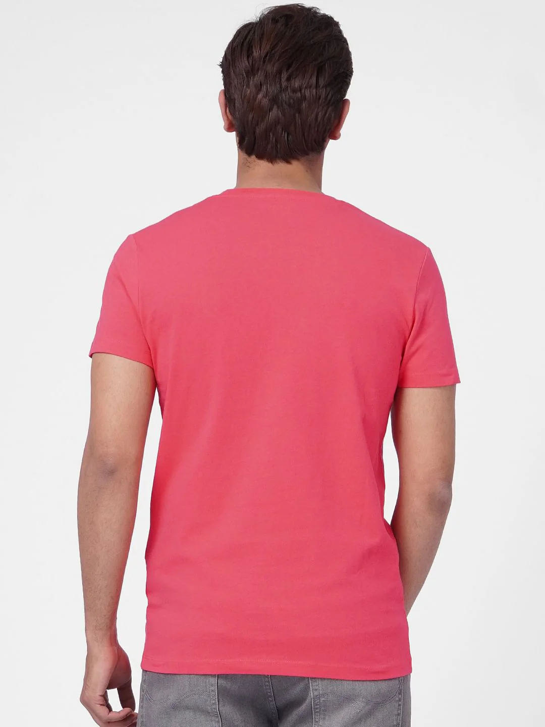 Pink Graphic Print Crew Neck T-shirt - Image 4