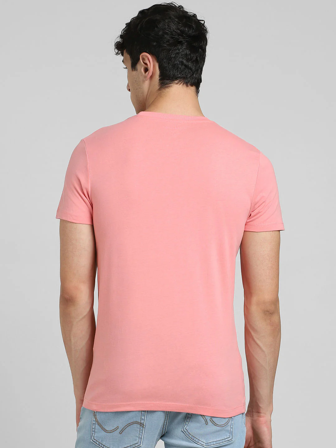 Pink Graphic Print Crew Neck T-shirt - Image 4
