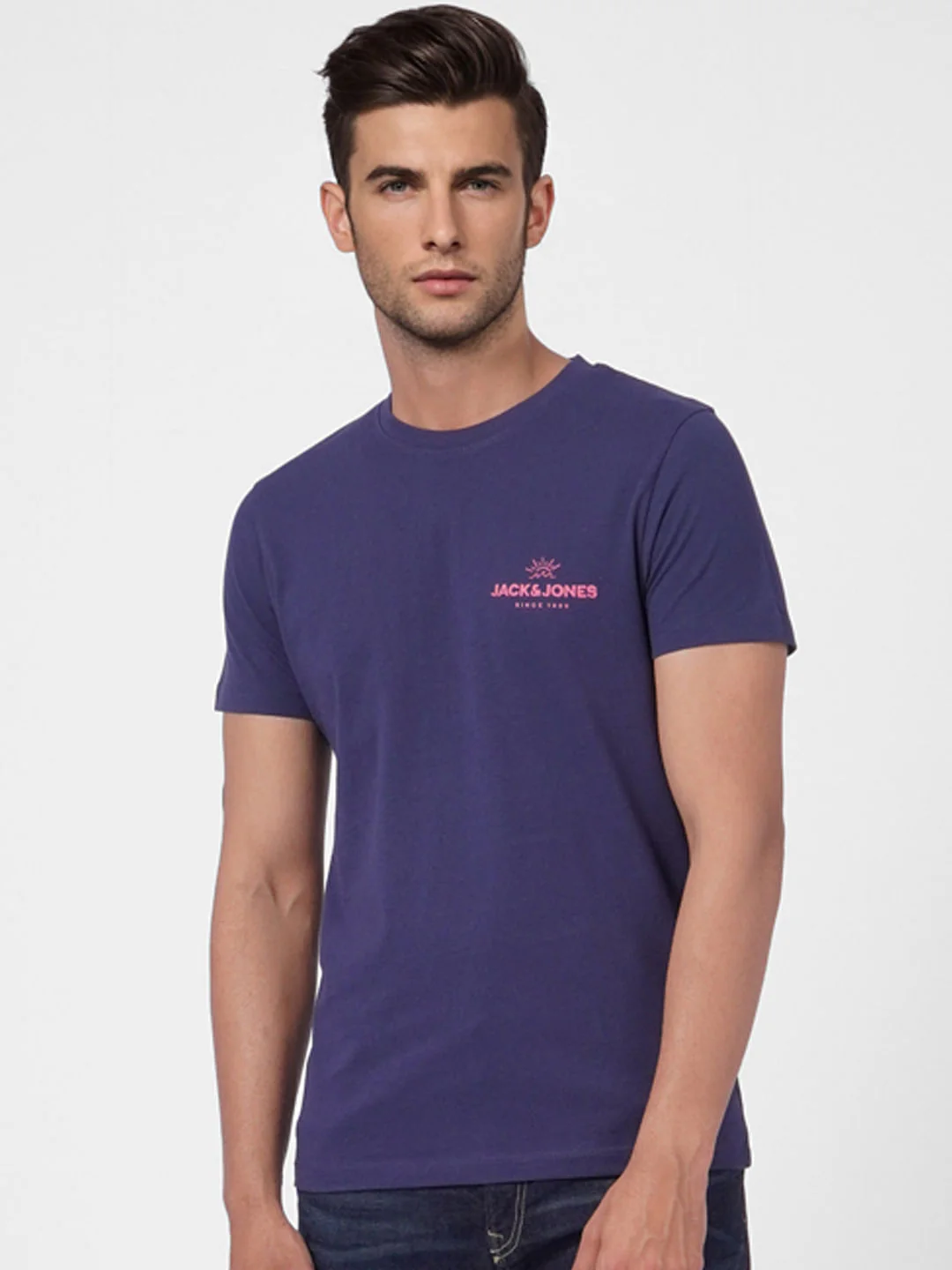 Blue Crew Neck T-shirt - Image 2