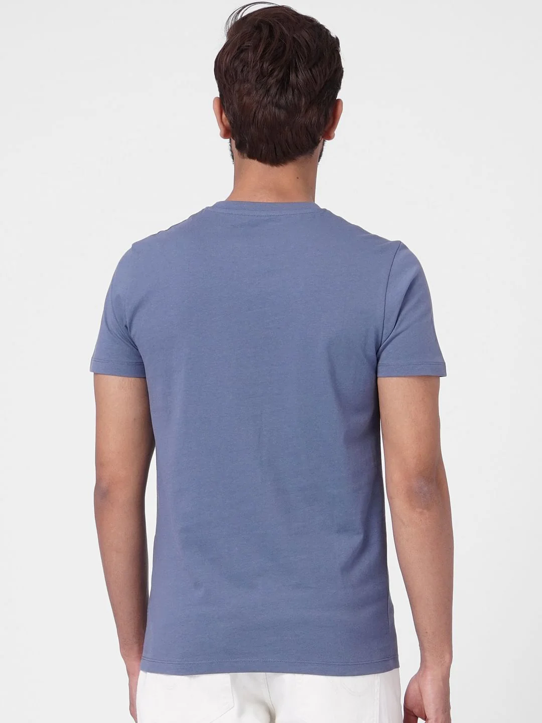 Blue Crew Neck T-shirt - Image 4