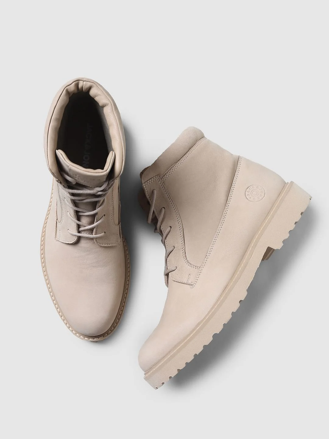 Beige Combo Boots - Image 2