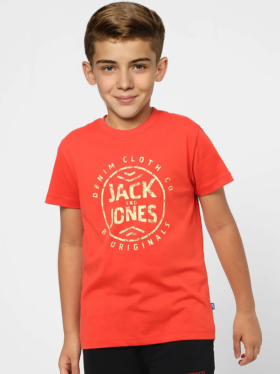 BOYS Red Printed Crew Neck T-shirt - Image 2