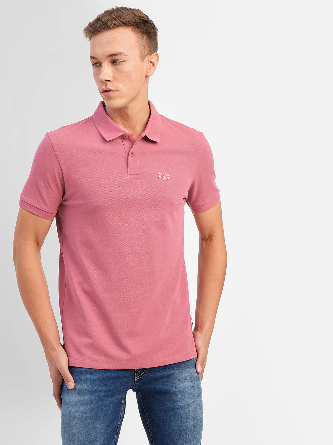 Mauve Polo Neck T-shirt - Image 2