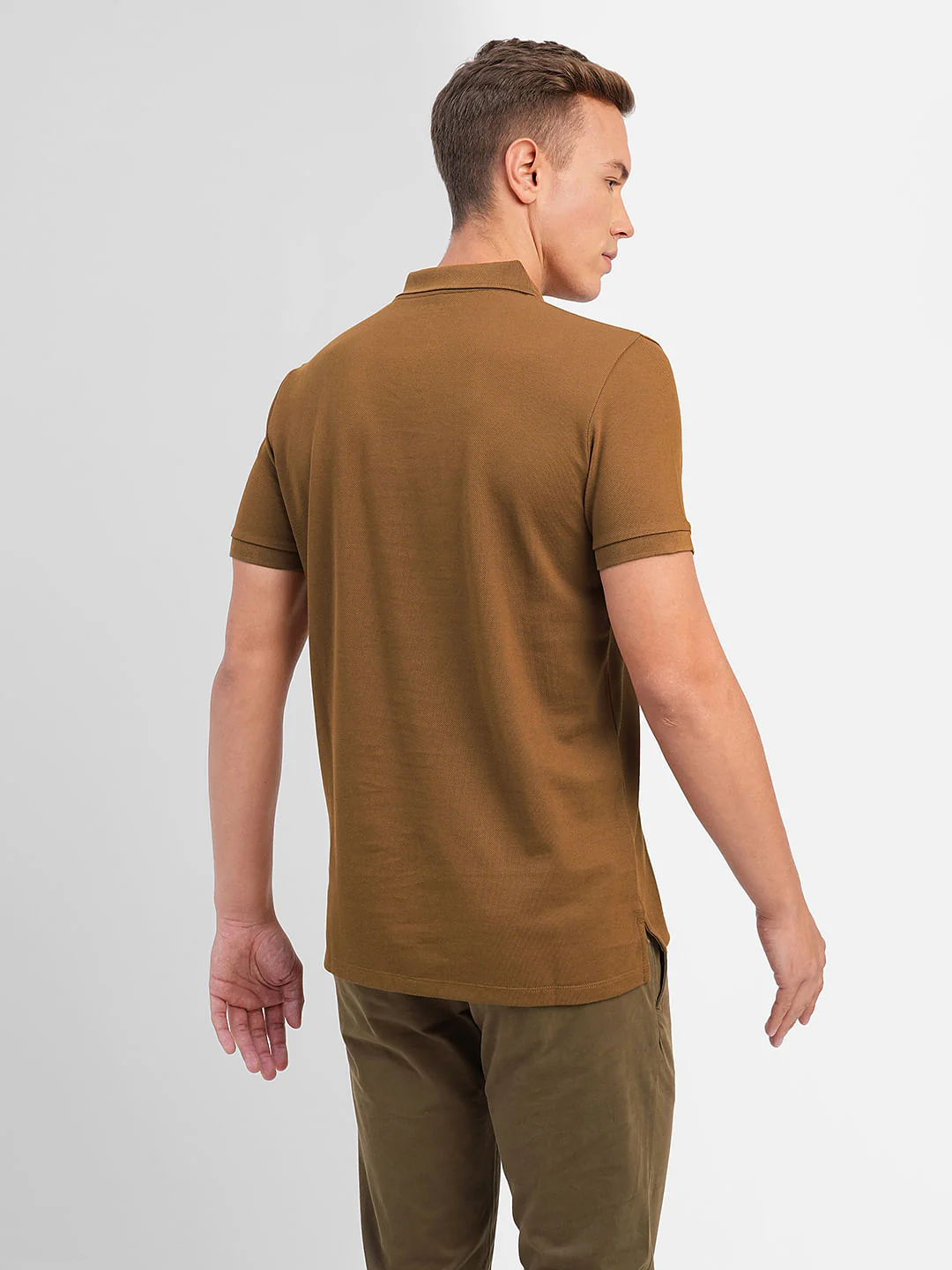 Dark Brown Polo Neck T-shirt - Image 4