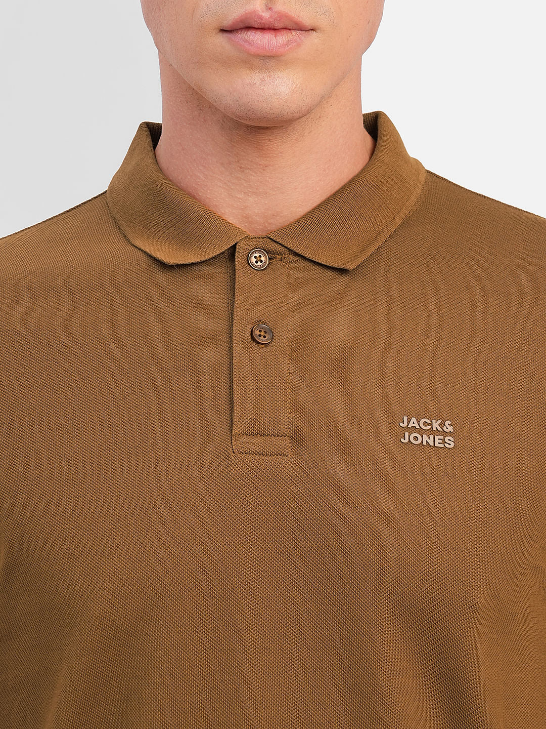 Dark Brown Polo Neck T-shirt - Image 5