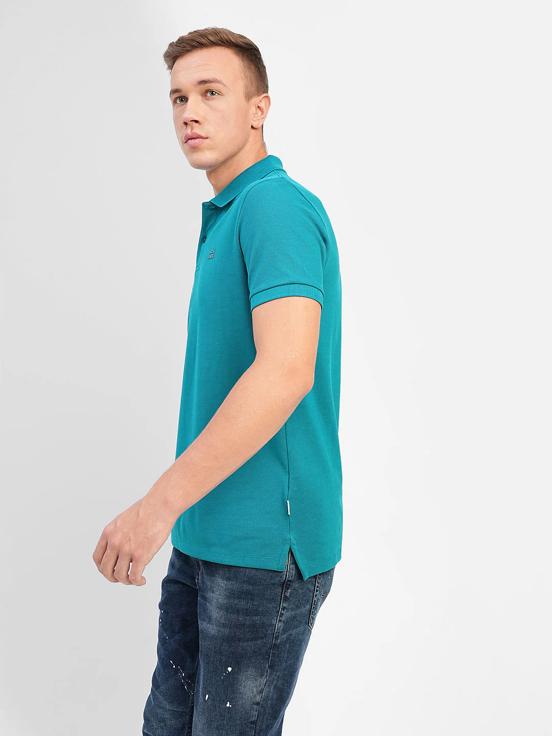 Blue Polo Neck T-shirt - Image 3