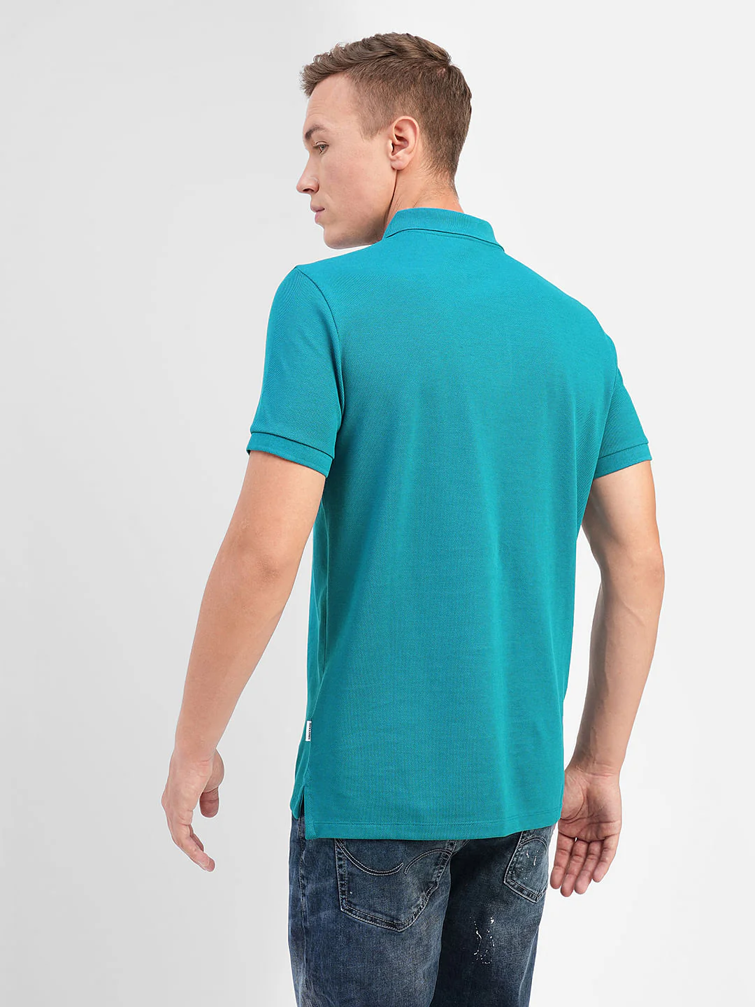 Blue Polo Neck T-shirt - Image 4