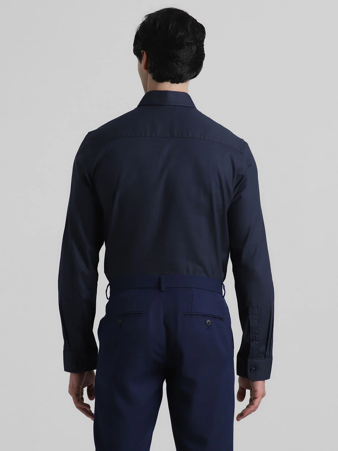 Navy Blue Formal Full Sleeves Shirt - Image 4