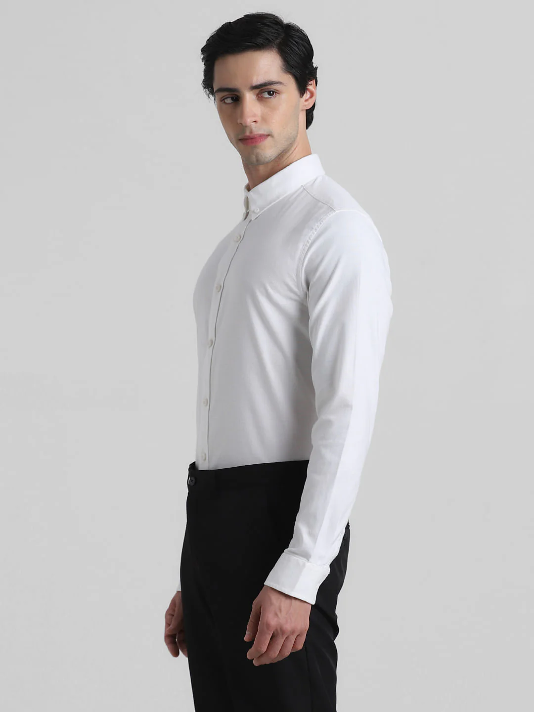 White Formal Full Sleeves Shirt - Image 3