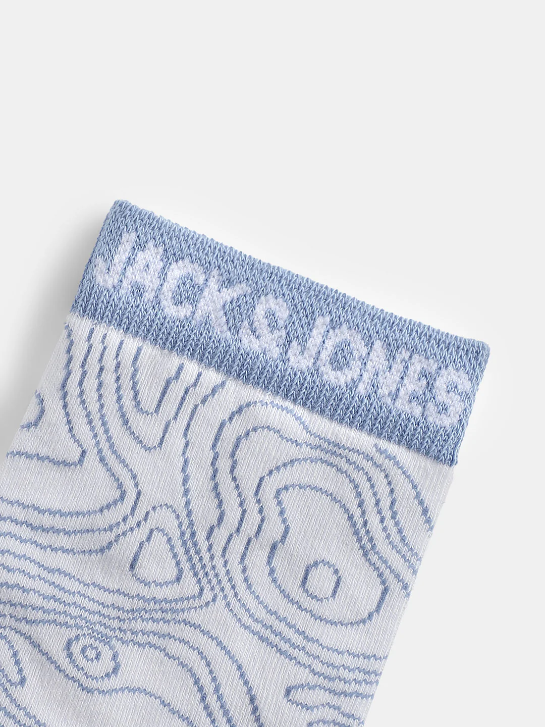 Light Blue Printed Mid-Length Socks - Image 2