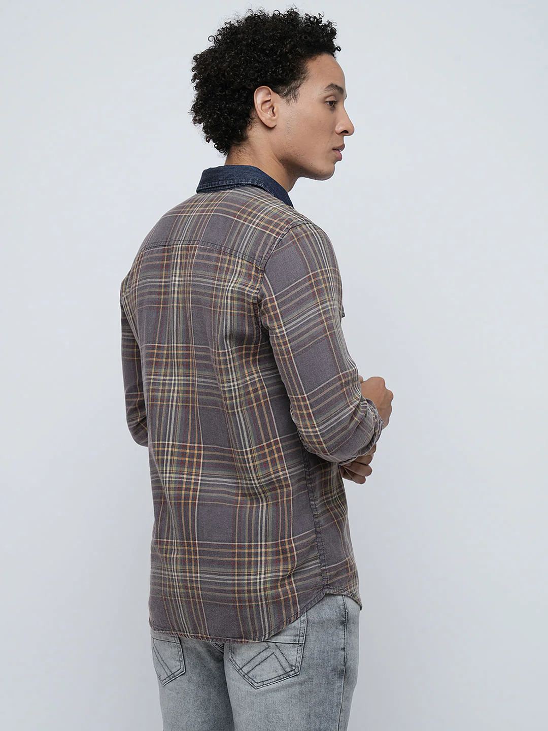 PRODUKT by JACK&JONES Brown Check Cotton Shirt - Image 4
