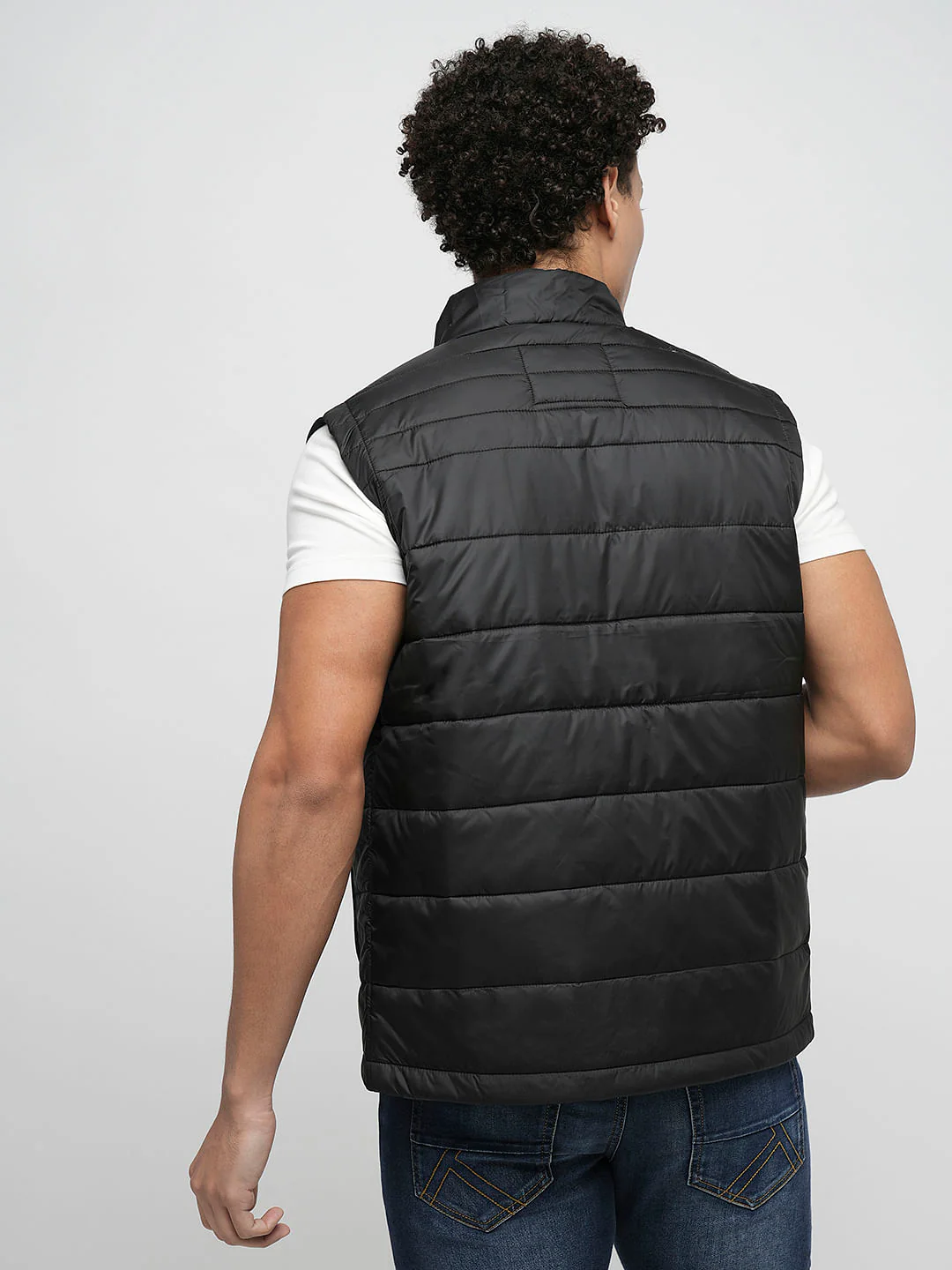 PRODUKT by JACK&JONES Black Sleeveless Puffer Jacket - Image 4