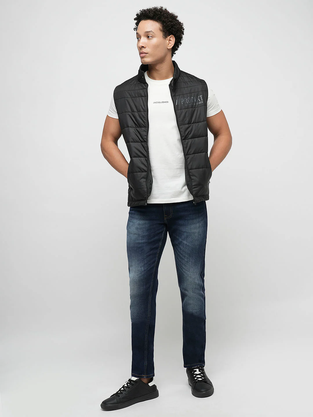 PRODUKT by JACK&JONES Black Sleeveless Puffer Jacket - Image 5