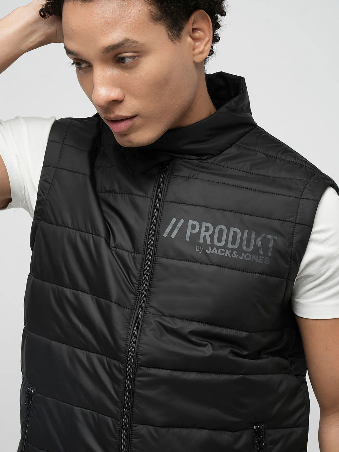 PRODUKT by JACK&JONES Black Sleeveless Puffer Jacket - Image 6