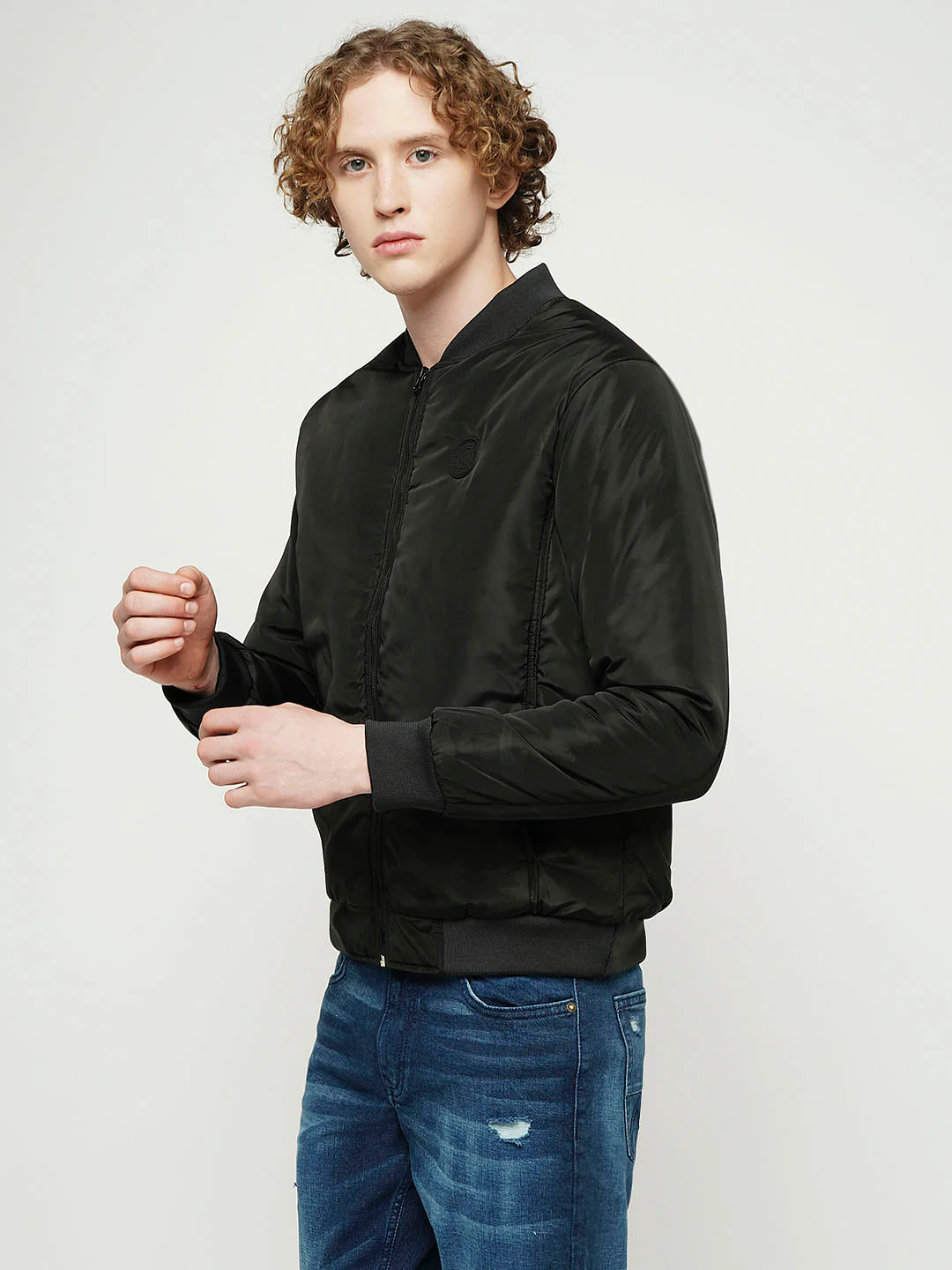 PRODUKT by JACK&JONES Black Zip-Up Bomber Jacket - Image 3