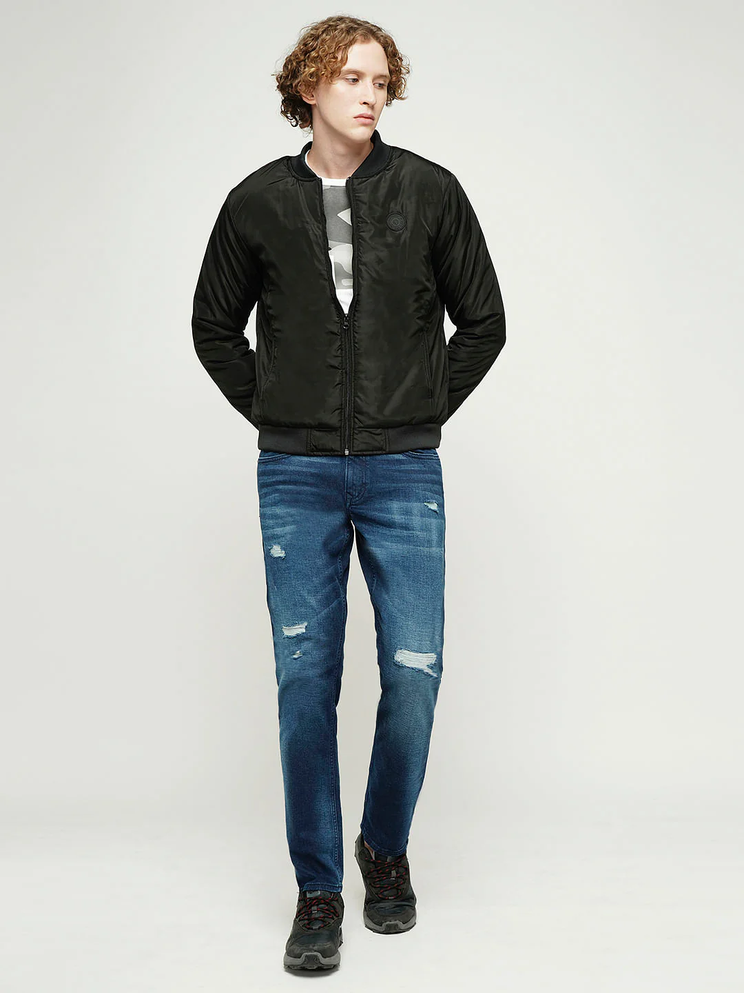 PRODUKT by JACK&JONES Black Zip-Up Bomber Jacket - Image 5
