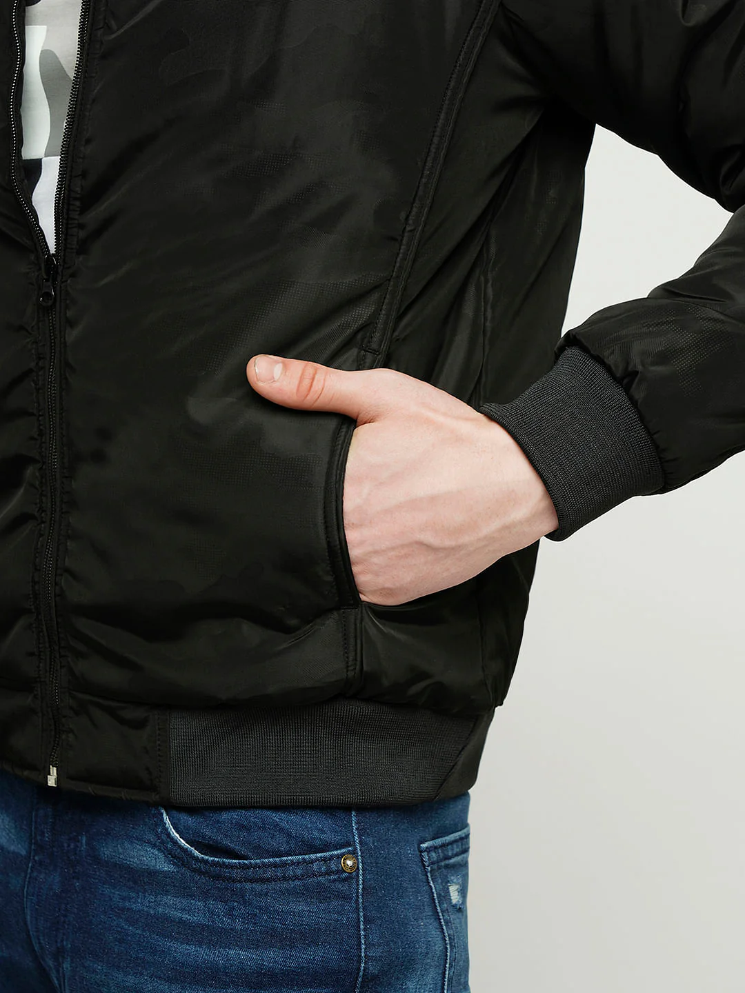 PRODUKT by JACK&JONES Black Zip-Up Bomber Jacket - Image 8