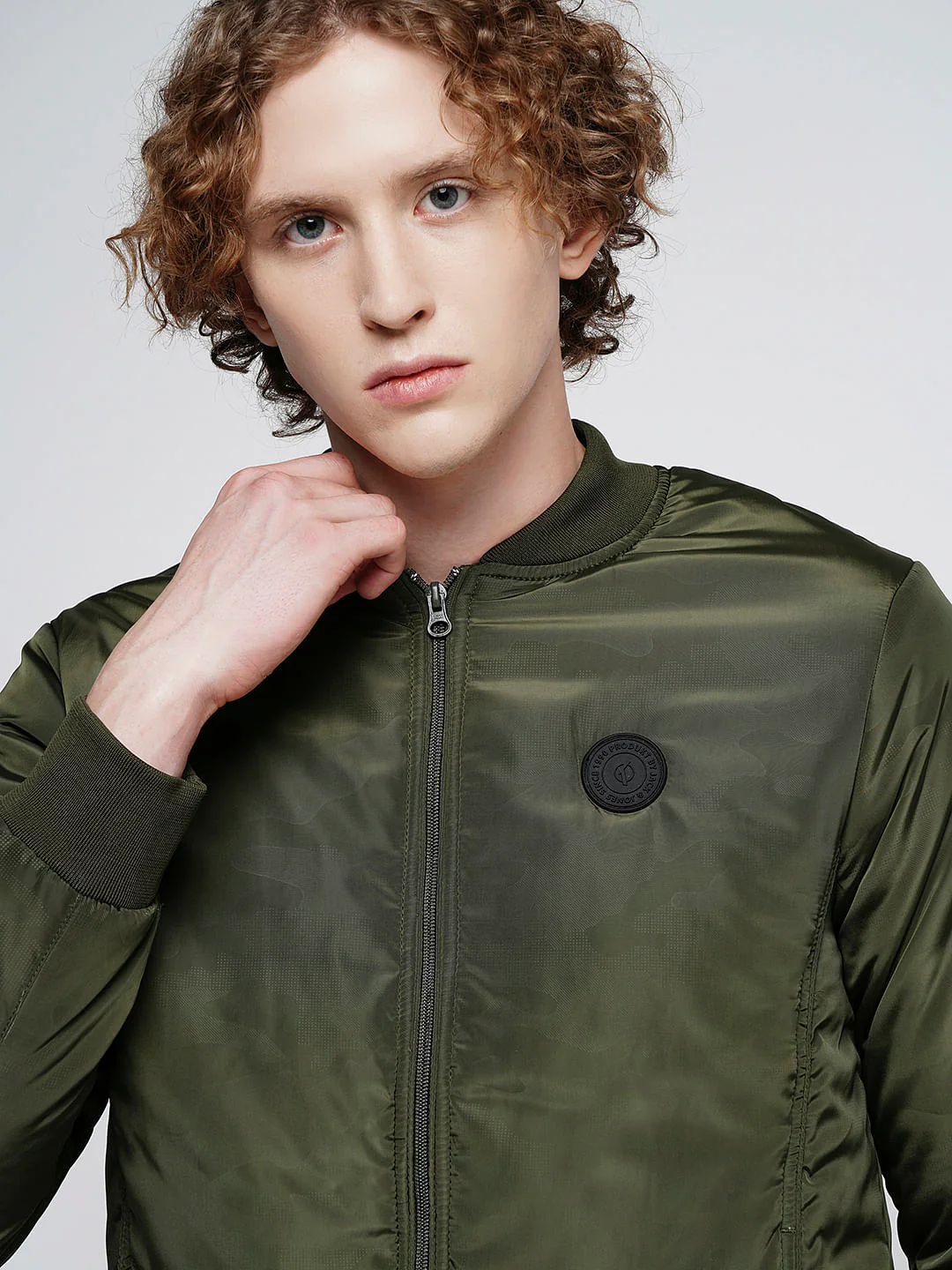 PRODUKT by JACK&JONES Green Zip-Up Bomber Jacket - Image 6