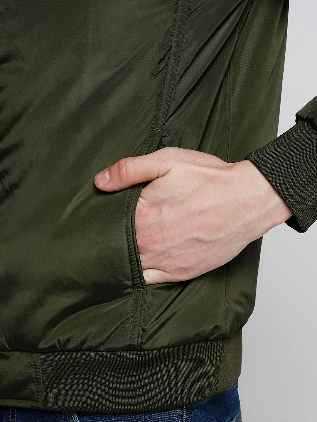 PRODUKT by JACK&JONES Green Zip-Up Bomber Jacket - Image 8