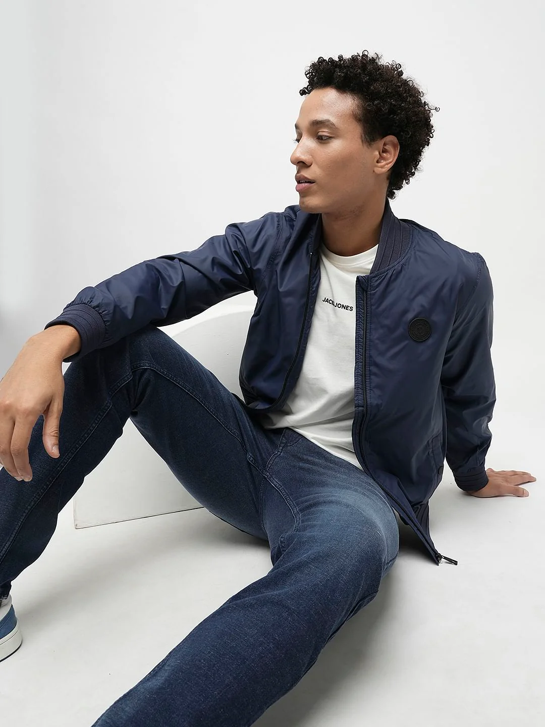 PRODUKT by JACK&JONES Blue Zip-Up Bomber Jacket