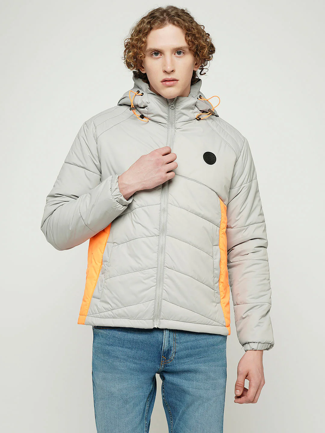 PRODUKT by JACK&JONES Grey Hooded Puffer Jacket - Image 2