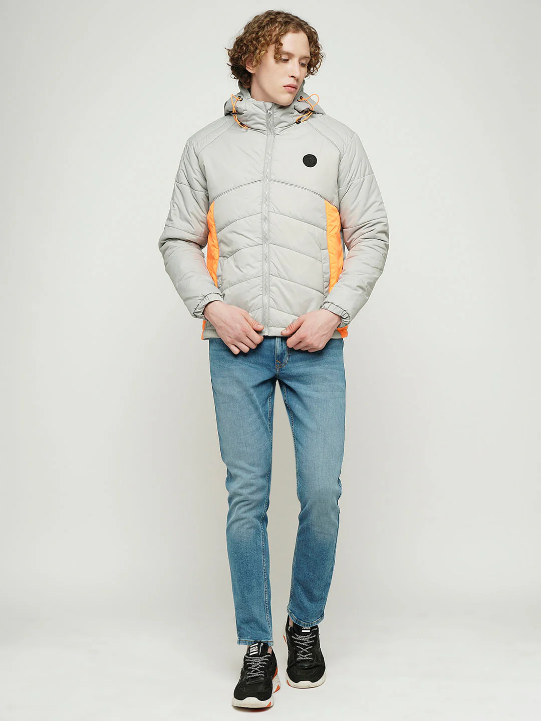 PRODUKT by JACK&JONES Grey Hooded Puffer Jacket - Image 5