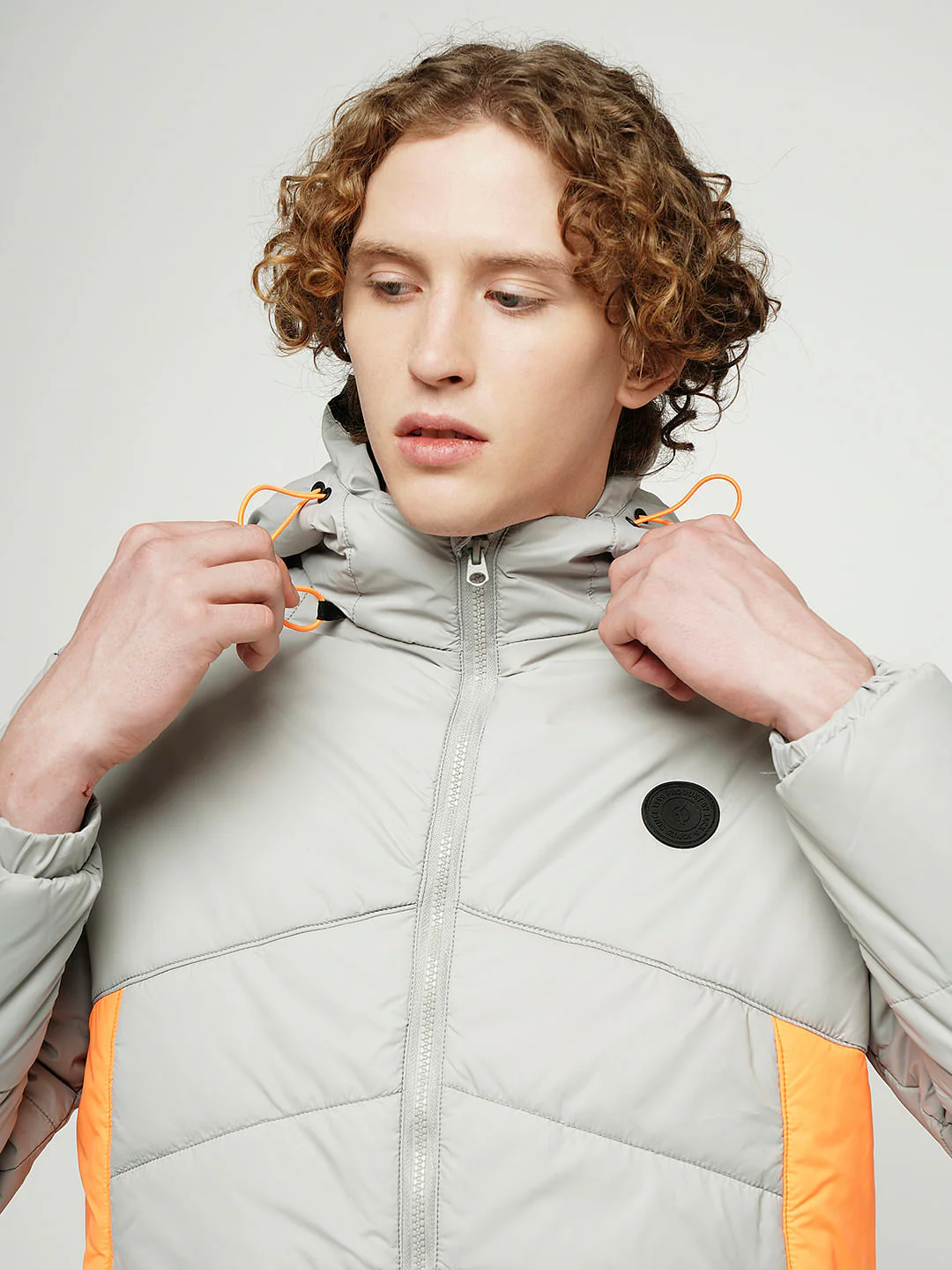 PRODUKT by JACK&JONES Grey Hooded Puffer Jacket - Image 6