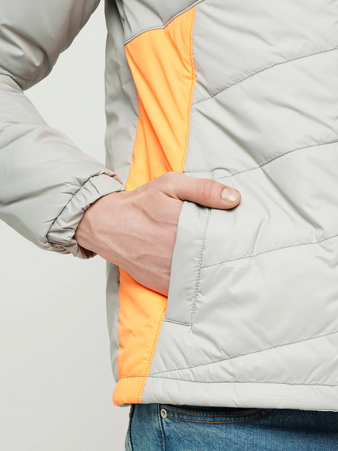 PRODUKT by JACK&JONES Grey Hooded Puffer Jacket - Image 8