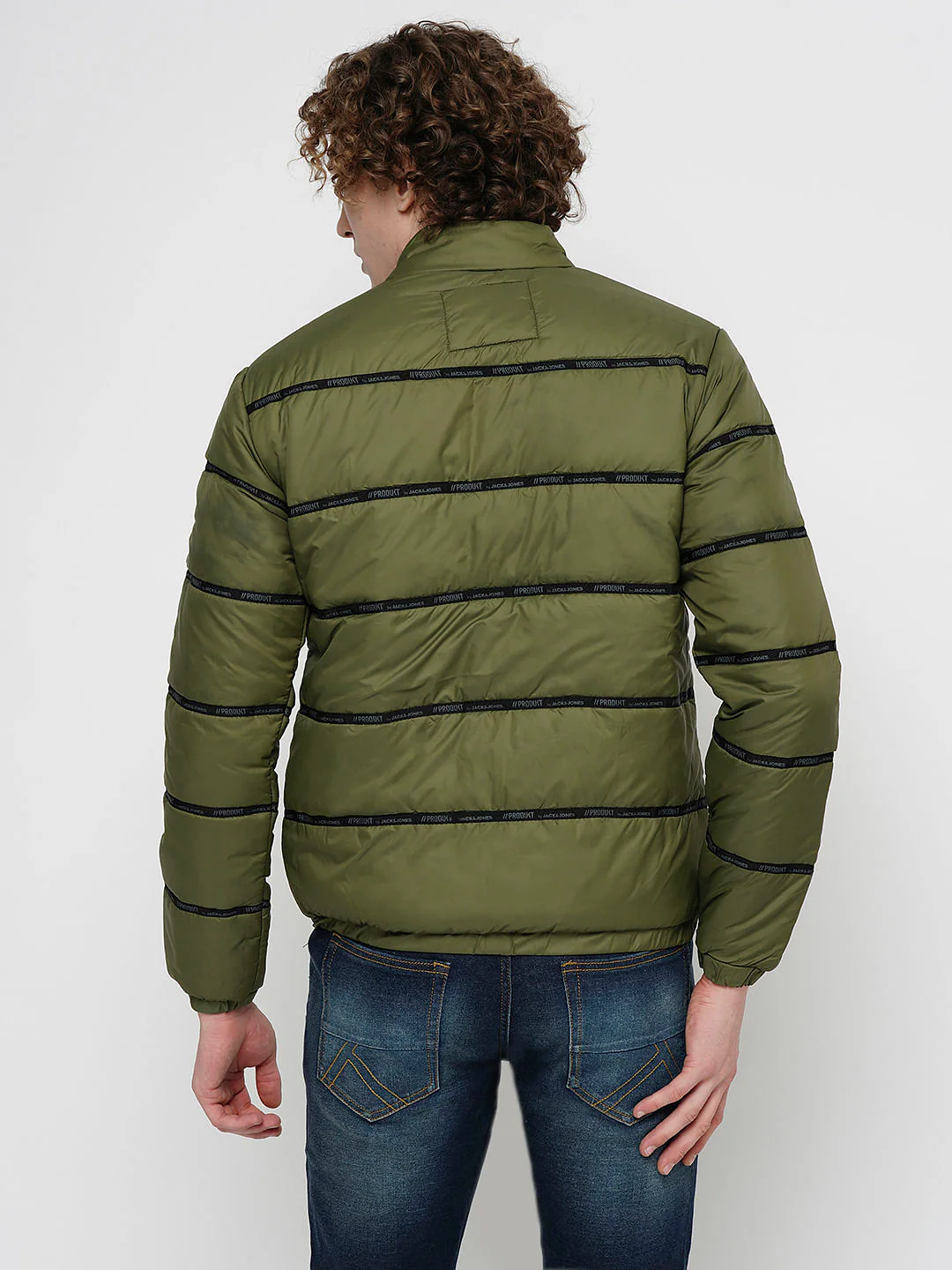 PRODUKT by JACK&JONES Green Logo Print Puffer Jacket - Image 4