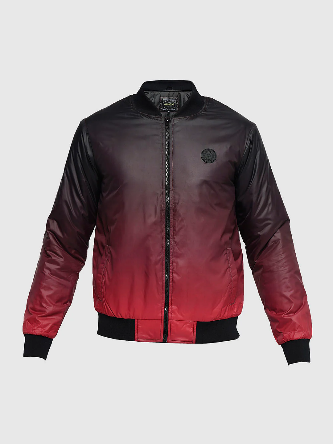 PRODUKT by JACK&JONES Dark Red Ombre Bomber Jacket - Image 6