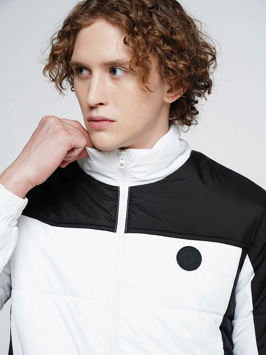 PRODUKT by JACK&JONES White Colourblocked Puffer Jacket - Image 6