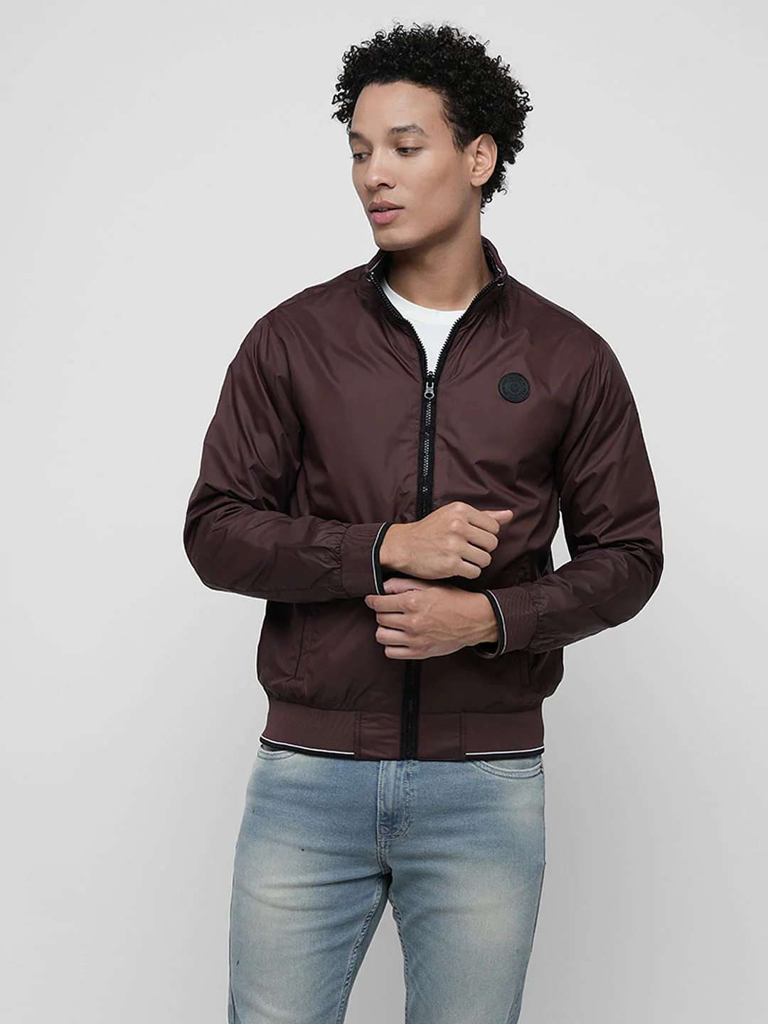 PRODUKT by JACK&JONES Dark Purple Zip-Up Polyfill Jacket - Image 2