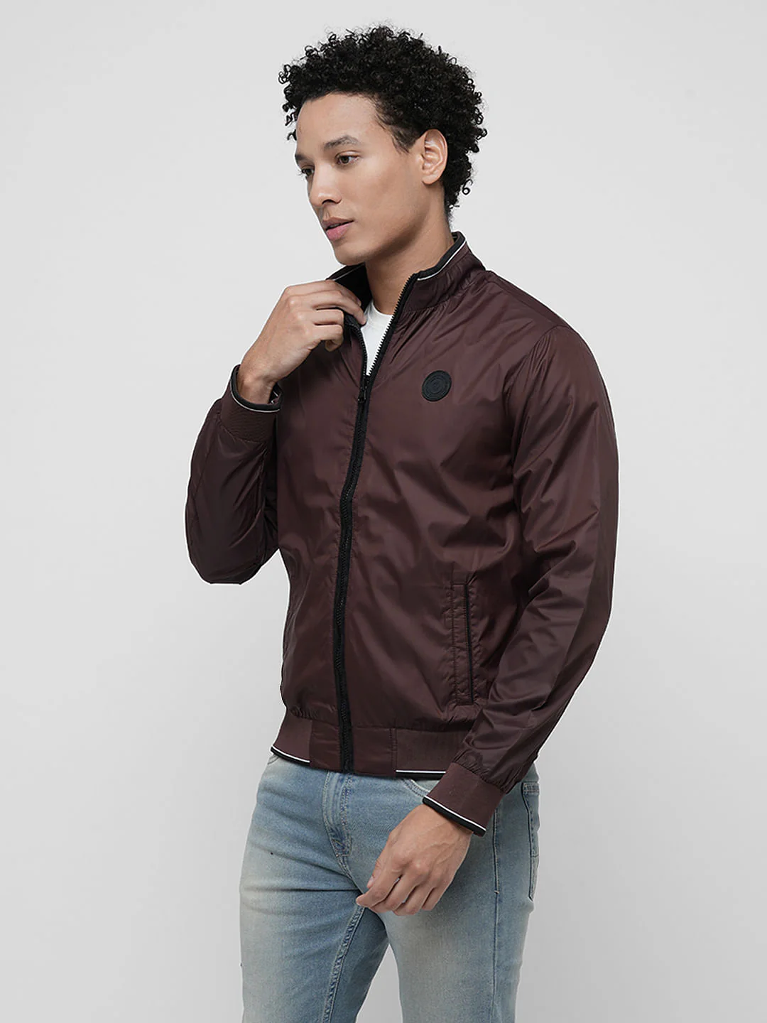 PRODUKT by JACK&JONES Dark Purple Zip-Up Polyfill Jacket - Image 3