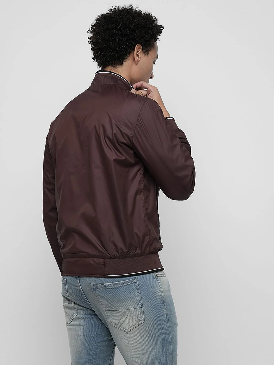 PRODUKT by JACK&JONES Dark Purple Zip-Up Polyfill Jacket - Image 4