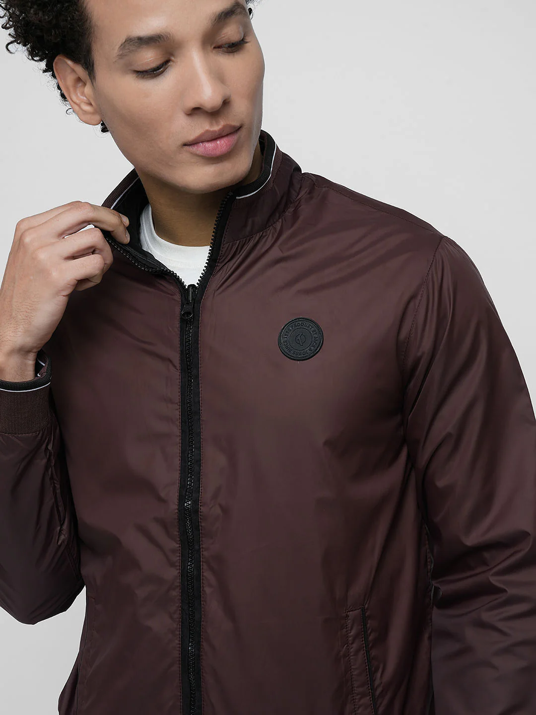 PRODUKT by JACK&JONES Dark Purple Zip-Up Polyfill Jacket - Image 6