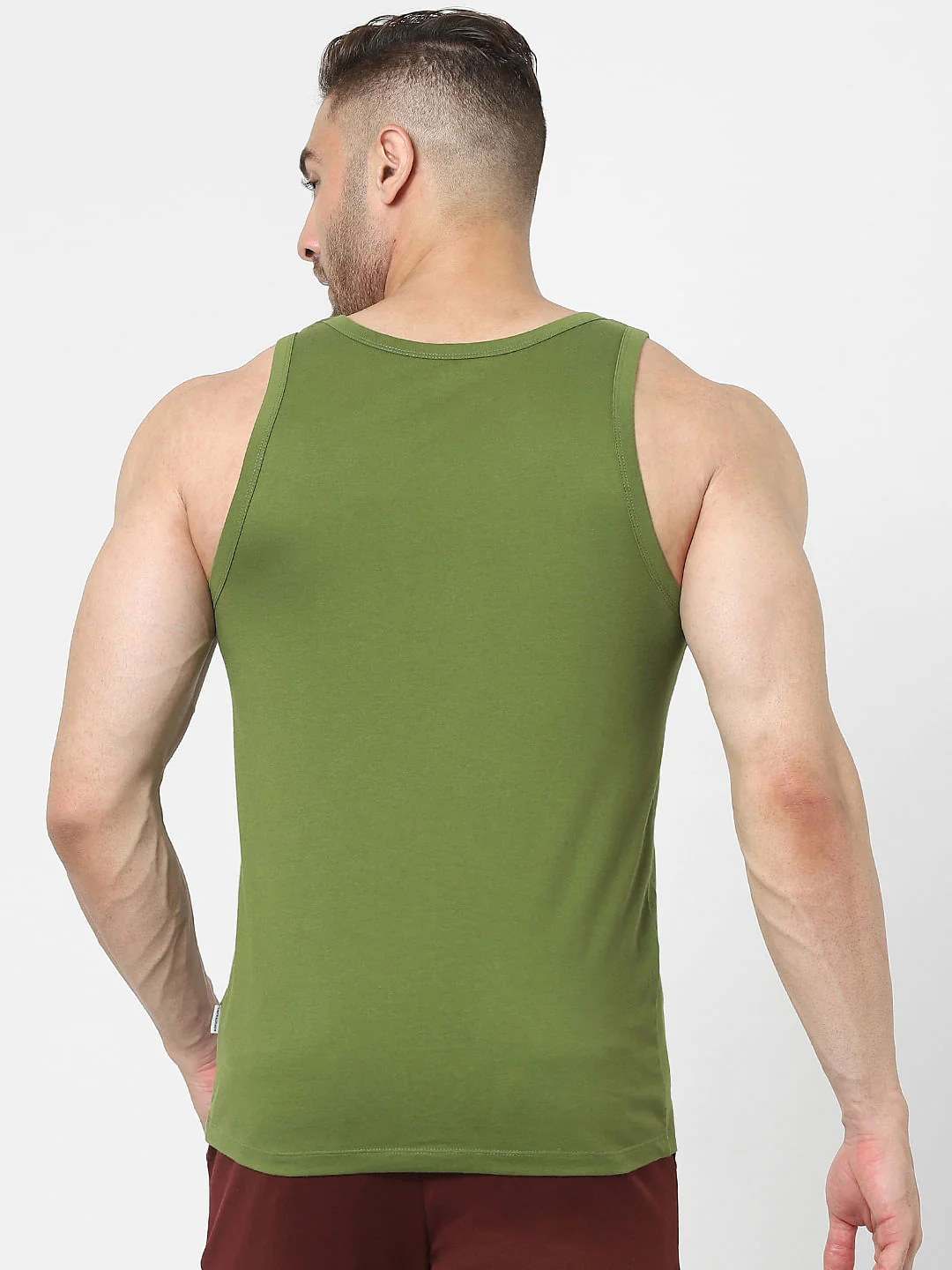 Green Text Print Vest - Image 3