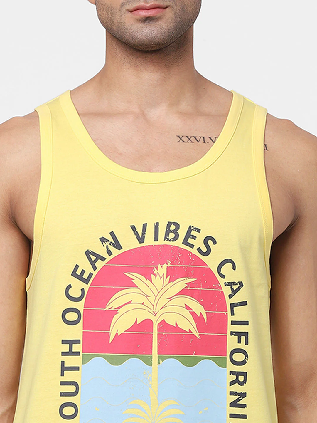 Yellow Graphic Print Vest - Image 5