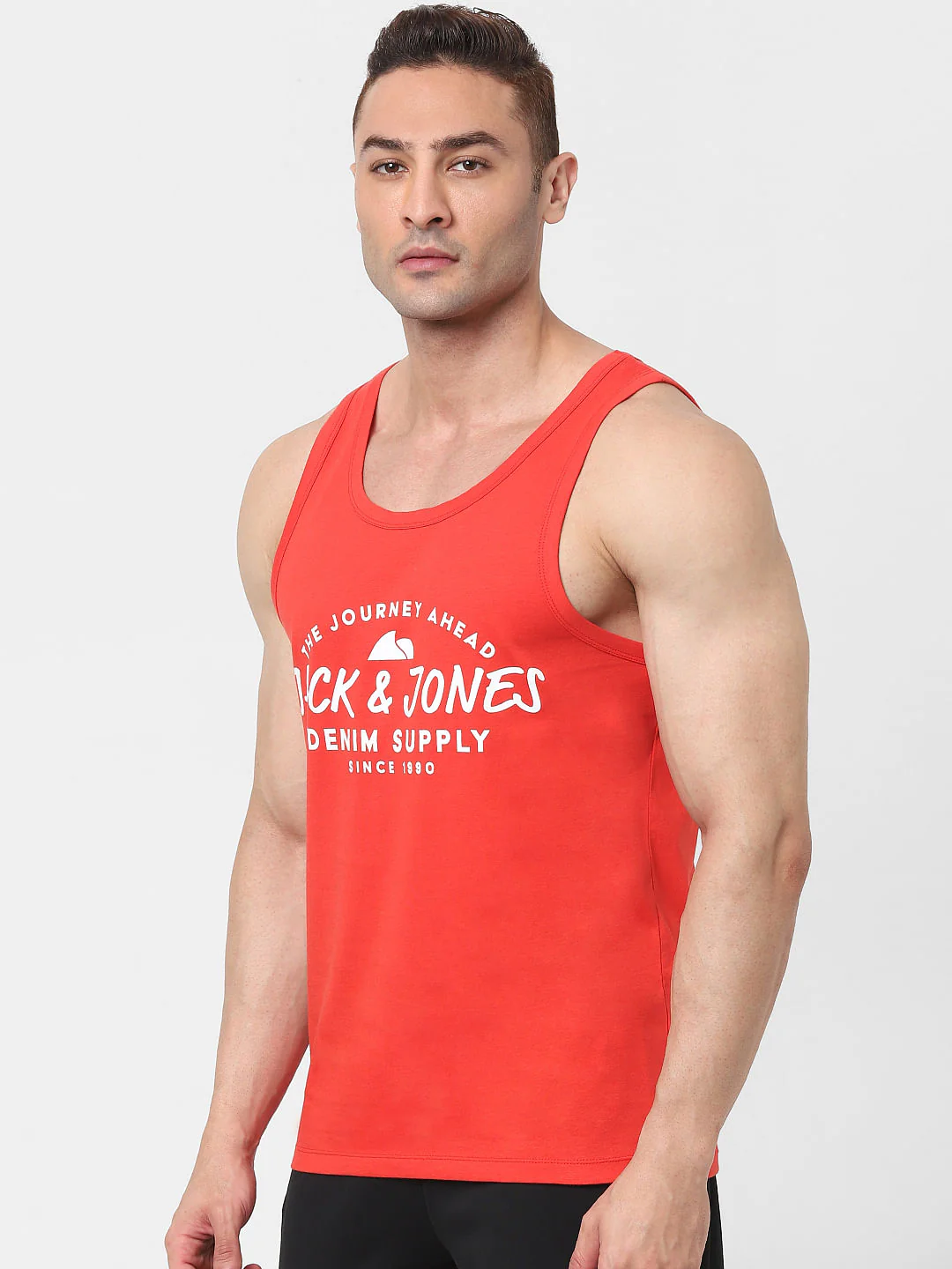Red Logo Print Vest - Image 3